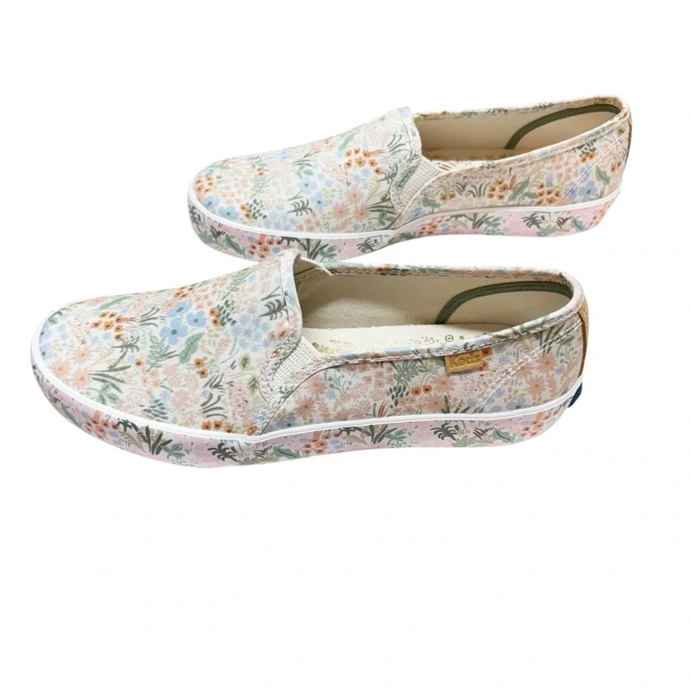 NWOT Keds x Rifle Paper Co Double Decker Meadow Sneakers Floral Casual Slip On 8 - Picture 5 of 12